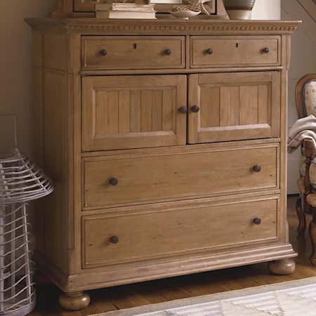 4-Drawer Dressing Chest with 2 Doors